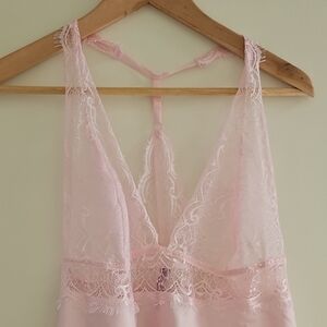 Adore Me Pink Lace Chemise with Racerback